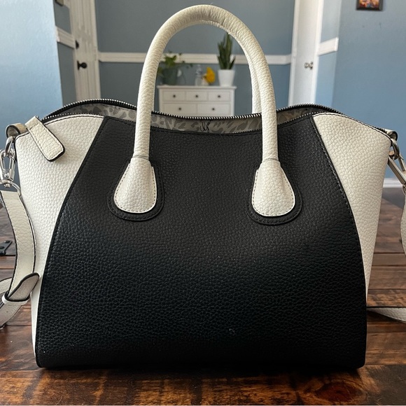 Guess Black and White large satchel with detachable shoulder strap - Picture 2 of 6